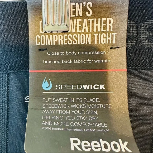 Reebok Men’s Cold Weather Compression Tight in Black Size Large - Picture 6 of 6